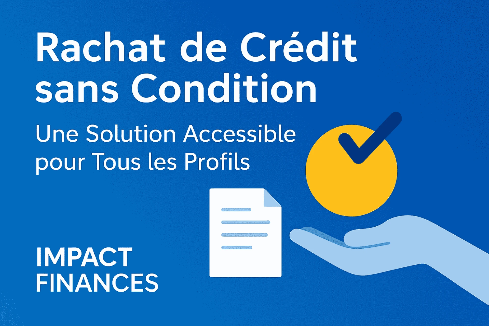 Rachat de Crédit sans Condition : Une Solution Accessible pour Tous les Profils