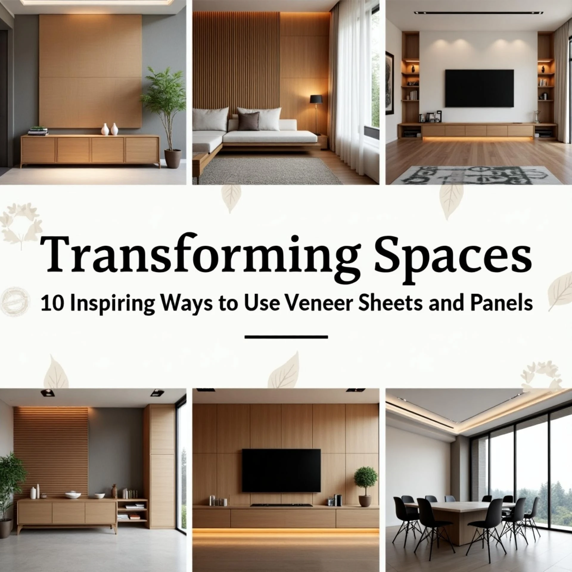 Transforming Spaces: 10 Inspiring Ways to Use Veneer Sheets and Panels