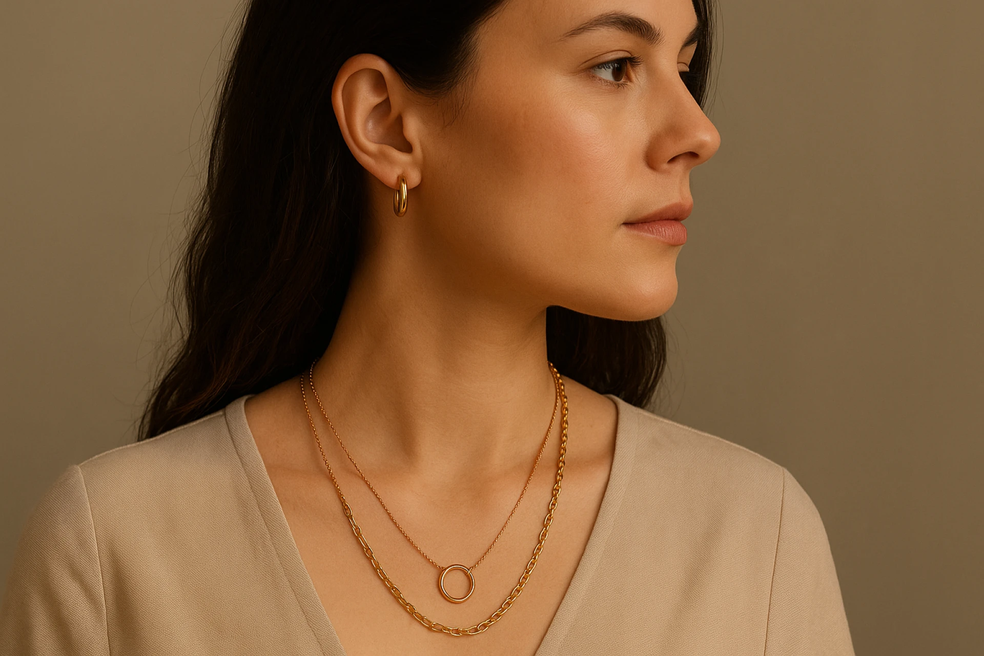 How to Style 14K Yellow Gold Necklaces, Real Rose Gold Necklaces & Gold Earrings for Women