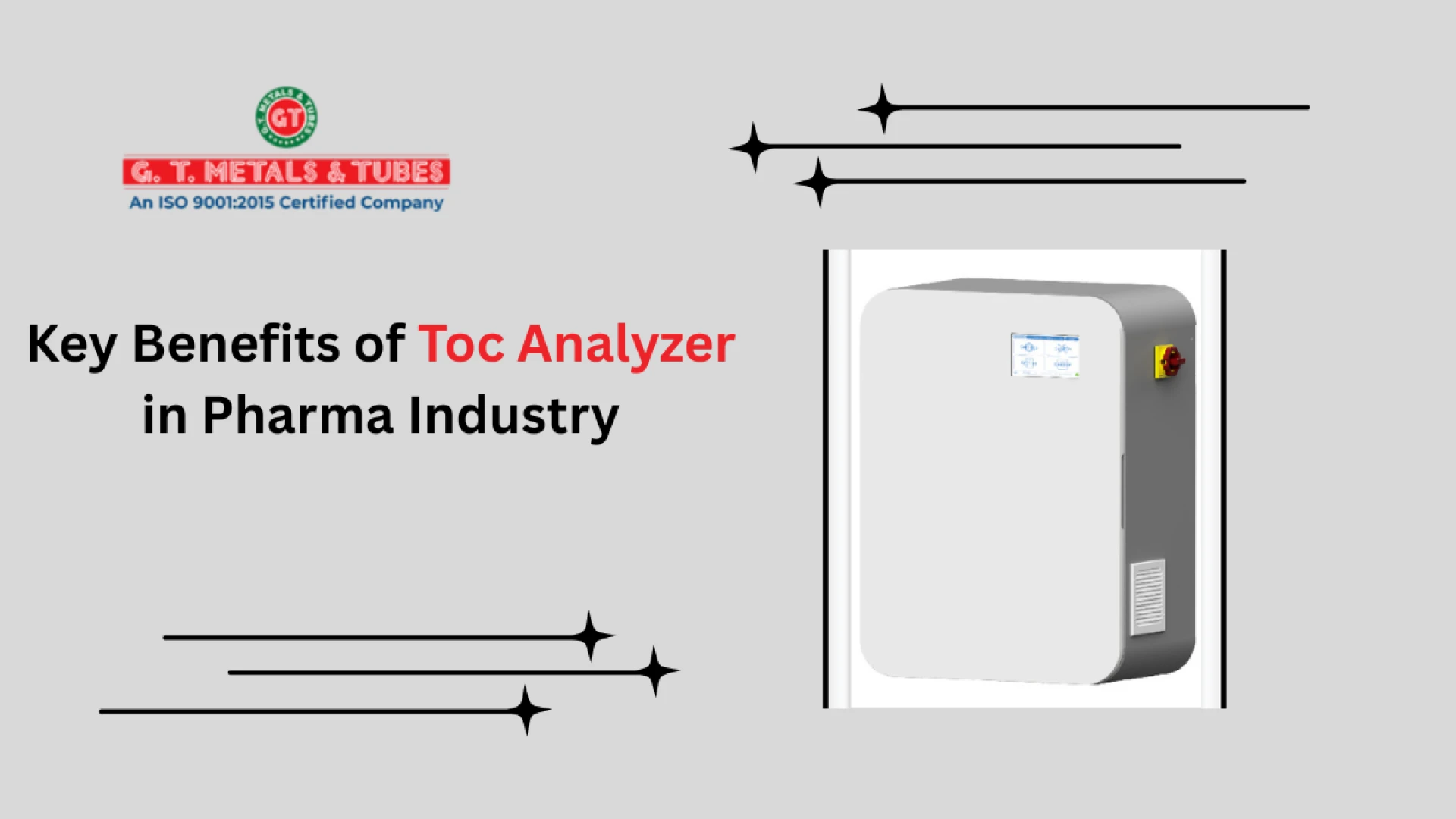 Key Benefits of Toc Analyzer in Pharma Industry | GT Metals & Tubes