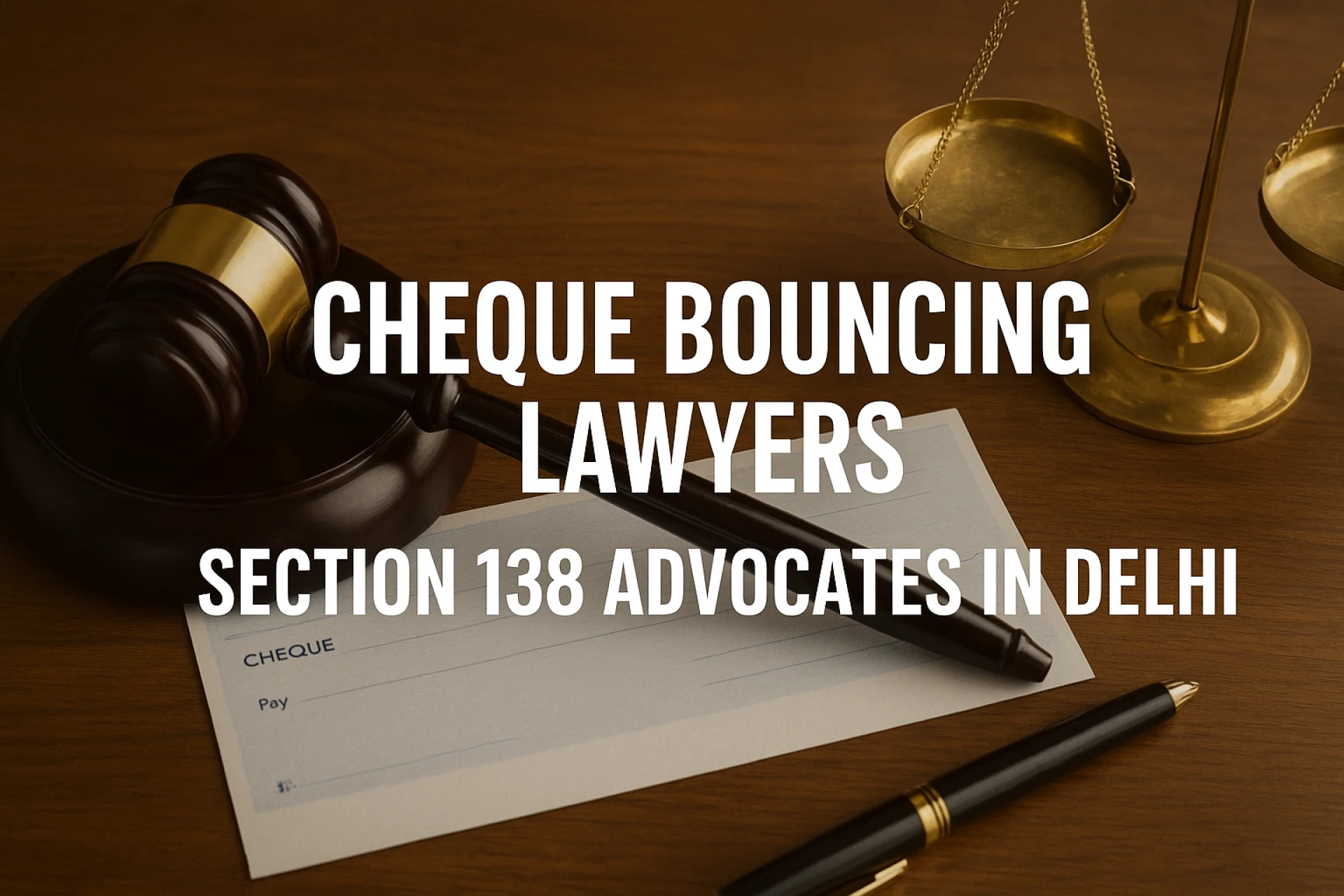 Expert Cheque Bouncing Lawyers and Section 138 Advocates in Delhi