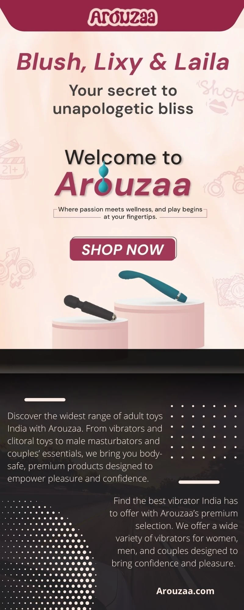 Explore Premium Pleasure: Discover the Best Adult Products in India at Arouzaa