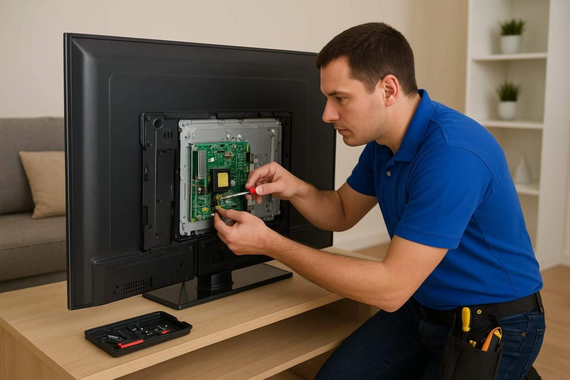 Can Physical Damage Affect Warranty on Replaced Parts in Sharp TV Service Center?