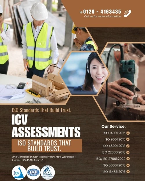 ISO 45001, ISO 14001 & ISO 13485 Certification – Build Trust, Safety & Global Credibility with ICV Assessments