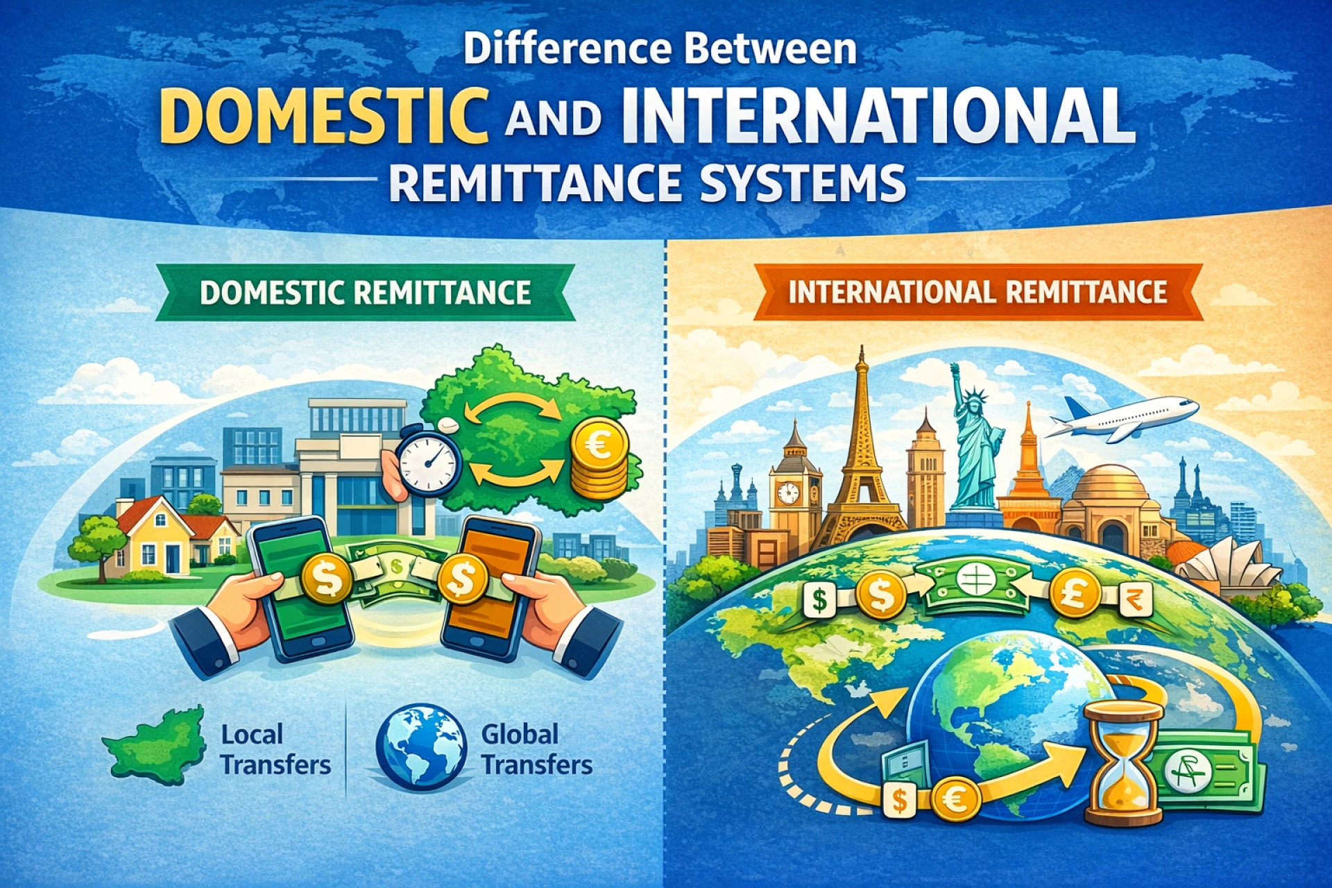 Difference Between Domestic and International Remittance Systems