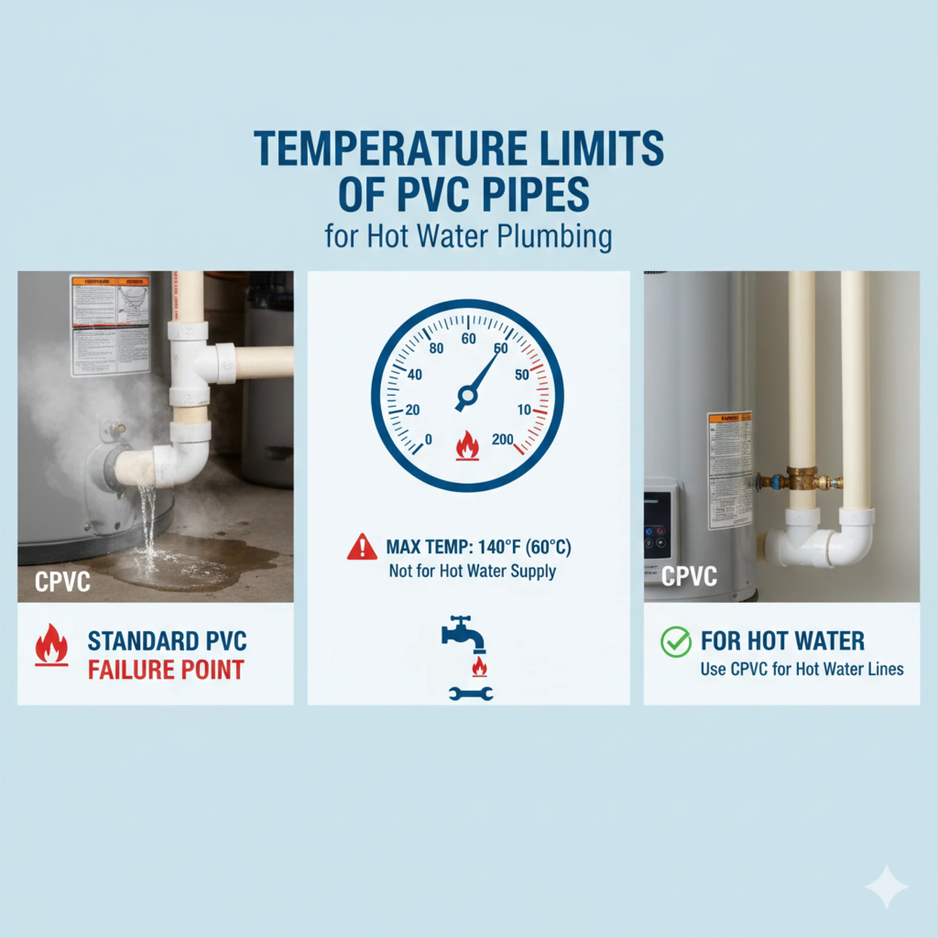 Temperature Limits of PVC Pipes for Hot Water Plumbing