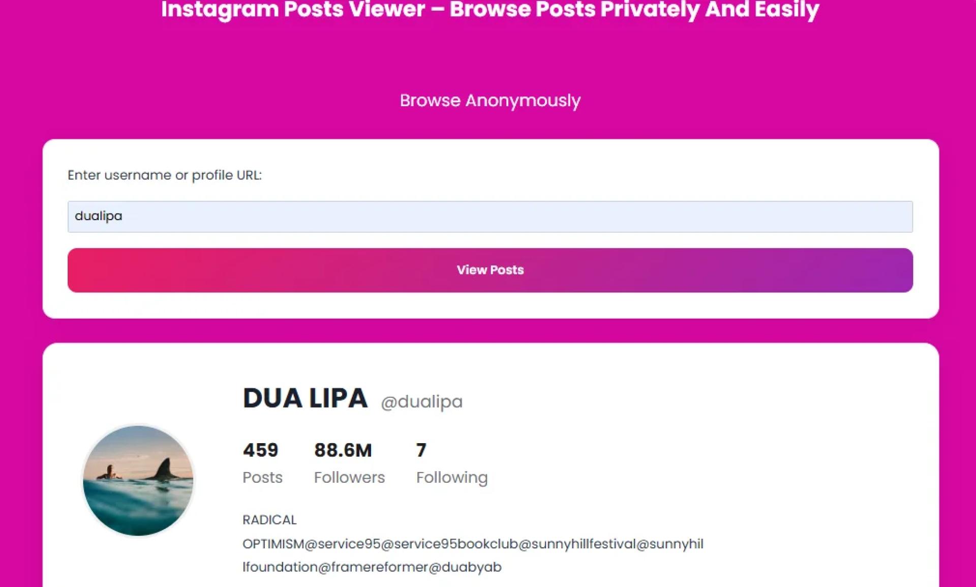 Simple Tools for Anonymous Social Media Browsing