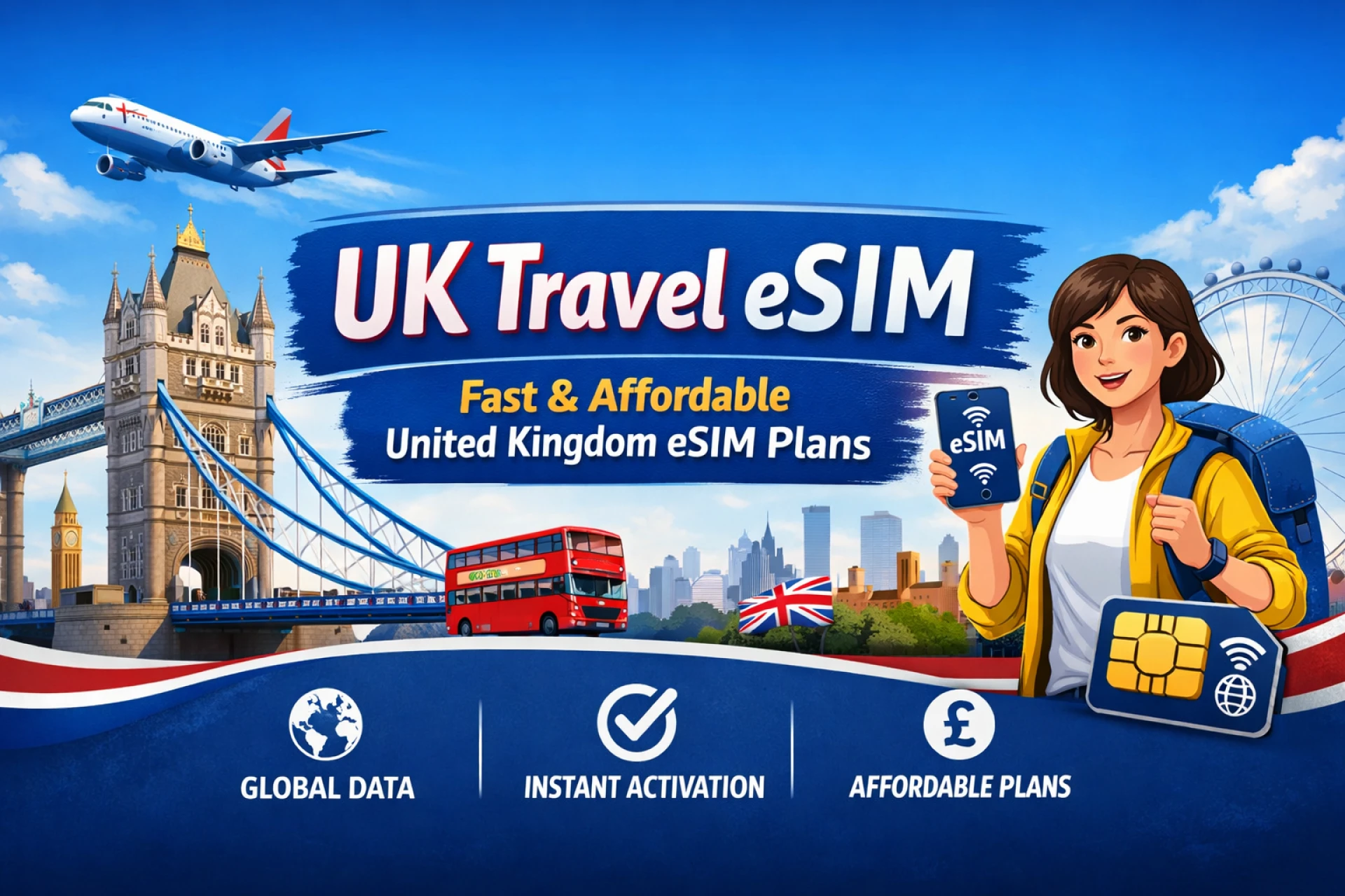 UK Travel eSIM – Fast & Affordable United Kingdom Travel eSIM Plans