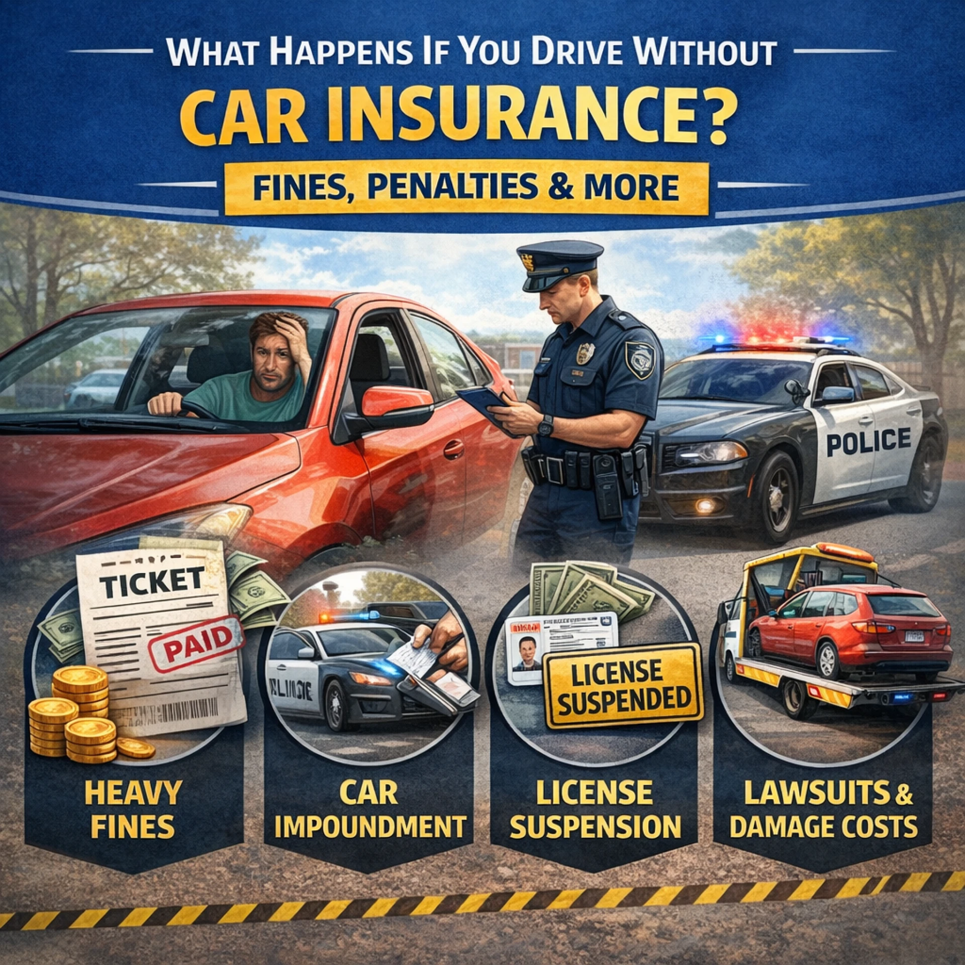 What Happens If You Drive Without Car Insurance? Fines, Penalties & More