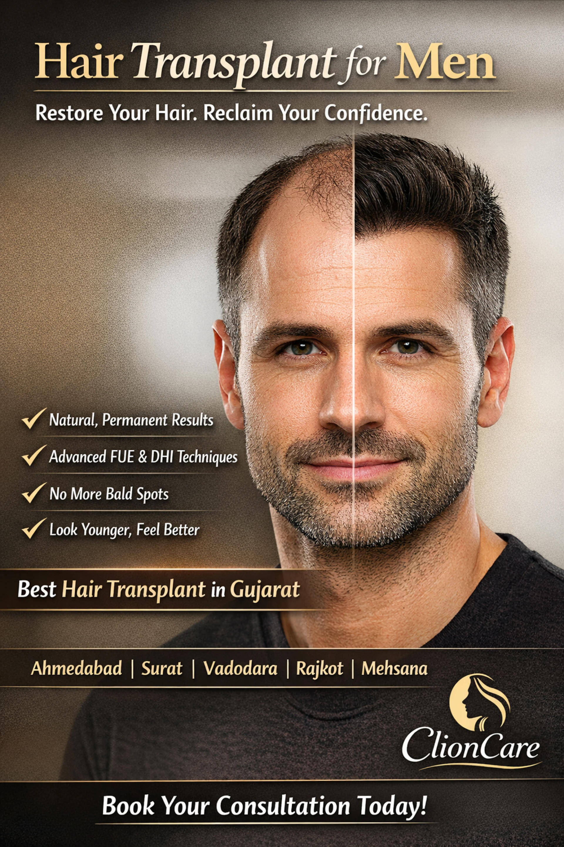 Ahmedabad Hair Clinic – Complete Guide to Hair Transplant in Gujarat (2026)