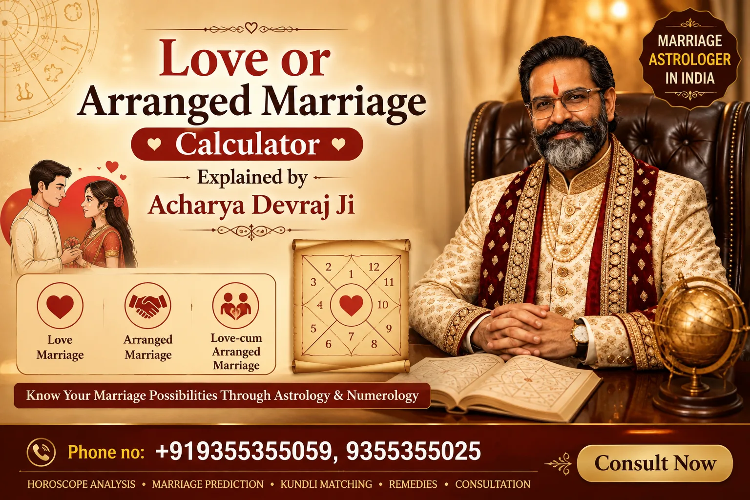 Love or Arranged Marriage Calculator Explained by Acharya Devraj Ji