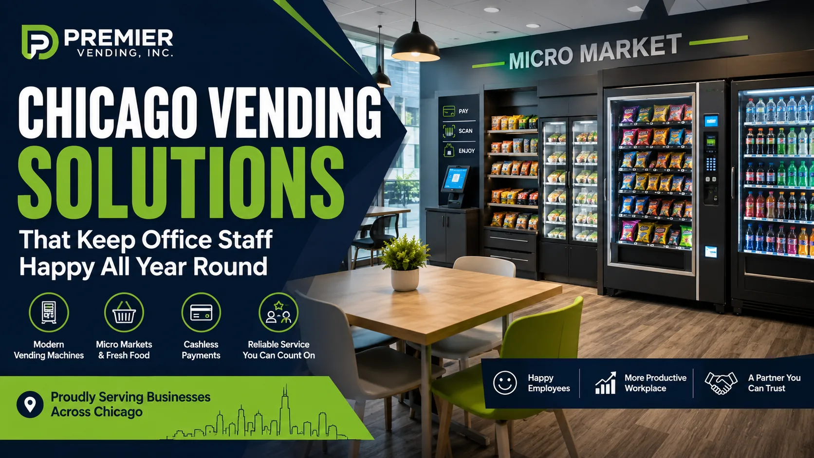 Chicago Vending Solutions That Keep Office Staff Happy All Year Round
