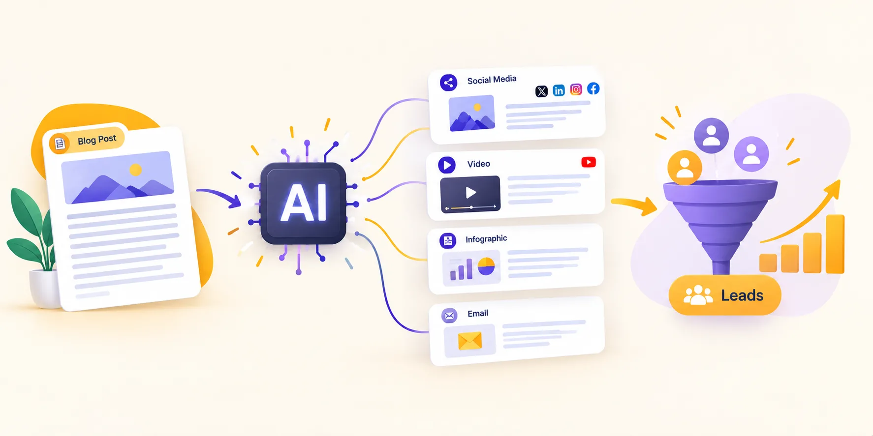 How AI Content Repurposing Helps Generate More Leads