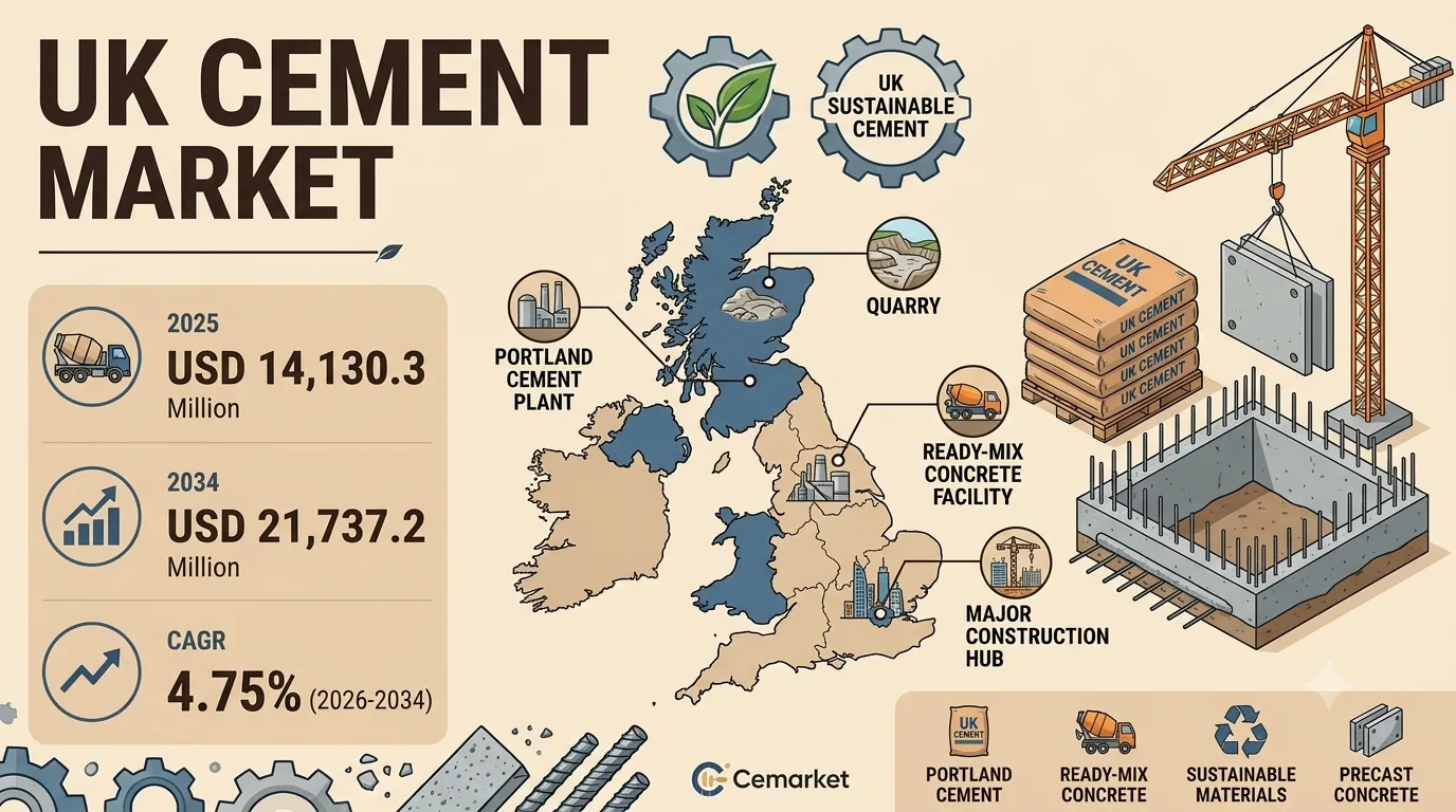 UK Cement Market Size, Share, Growth and Report 2034